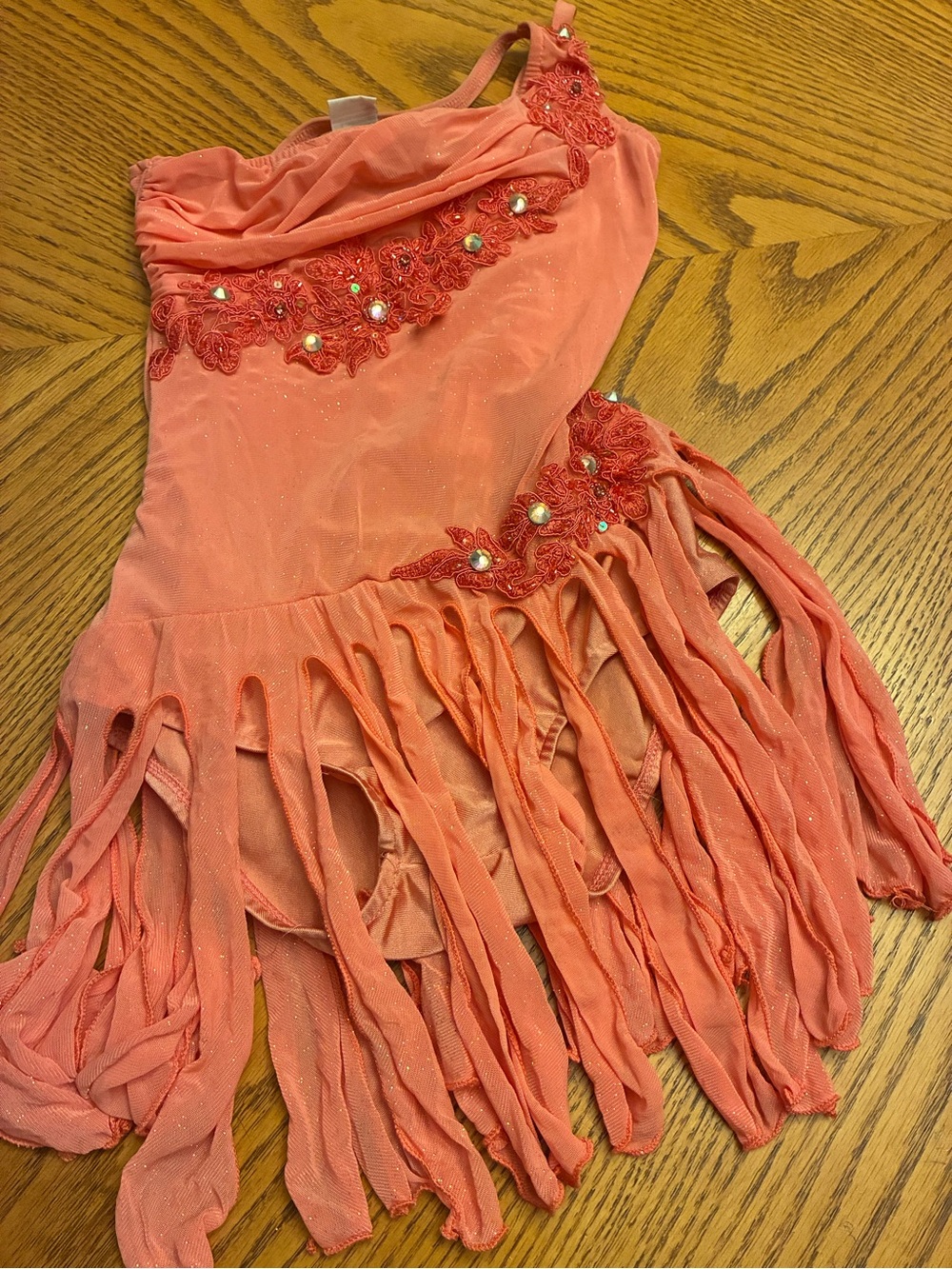 Glamour Costumes Child XL (XLC) Peach Coral Lyrical Contemporary Dance Costume